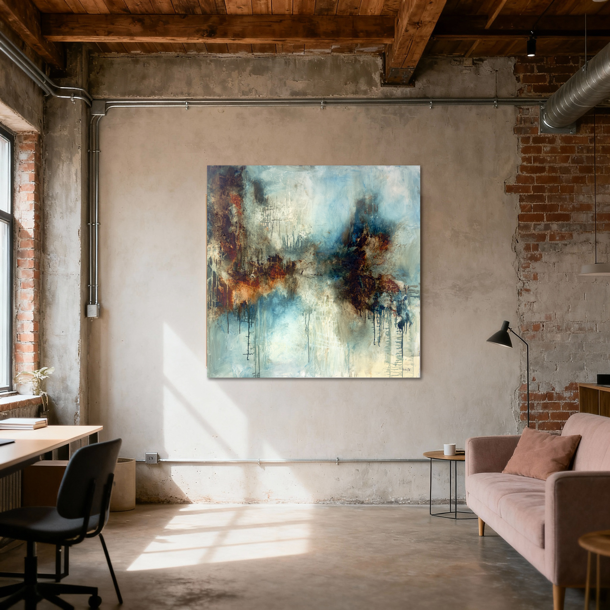 Original Abstract Painting<br>on Canvas<br>Title: Nothing Comes Easy