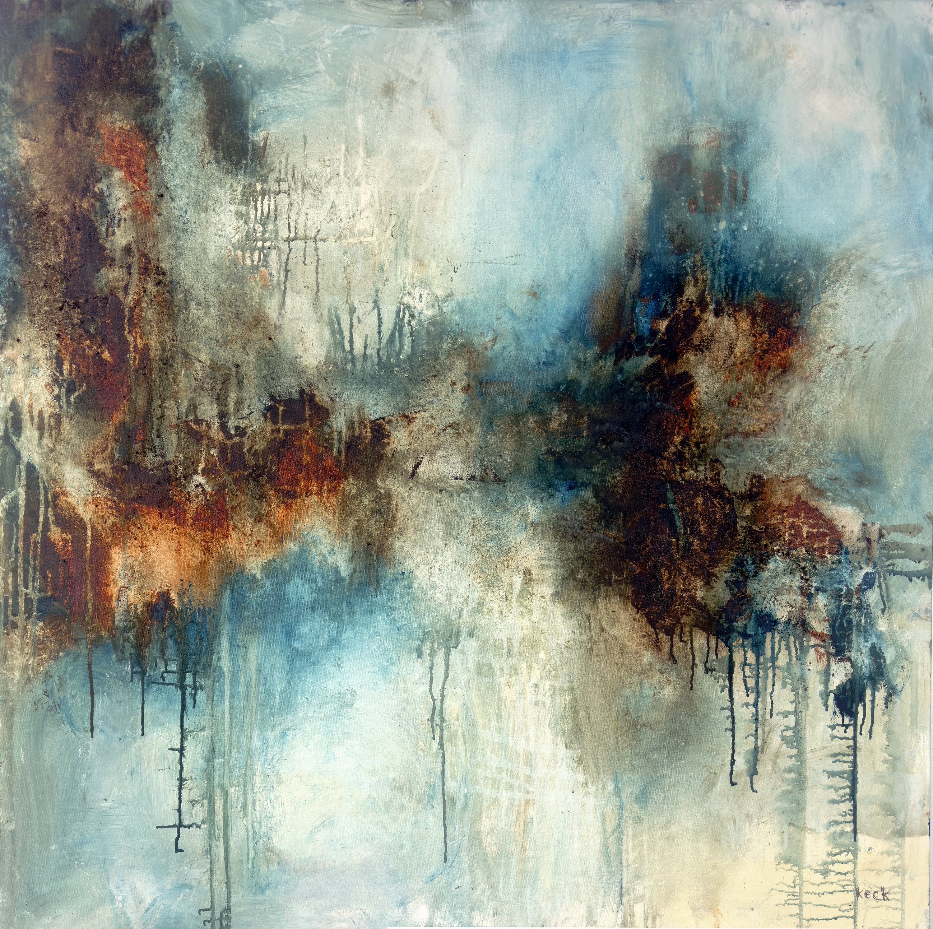 Original Abstract Painting<br>on Canvas<br>Title: Nothing Comes Easy