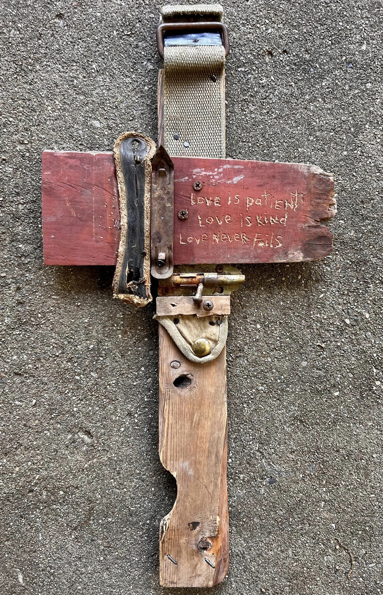 Cross Art Assemblages Made by Artist Michel Keck