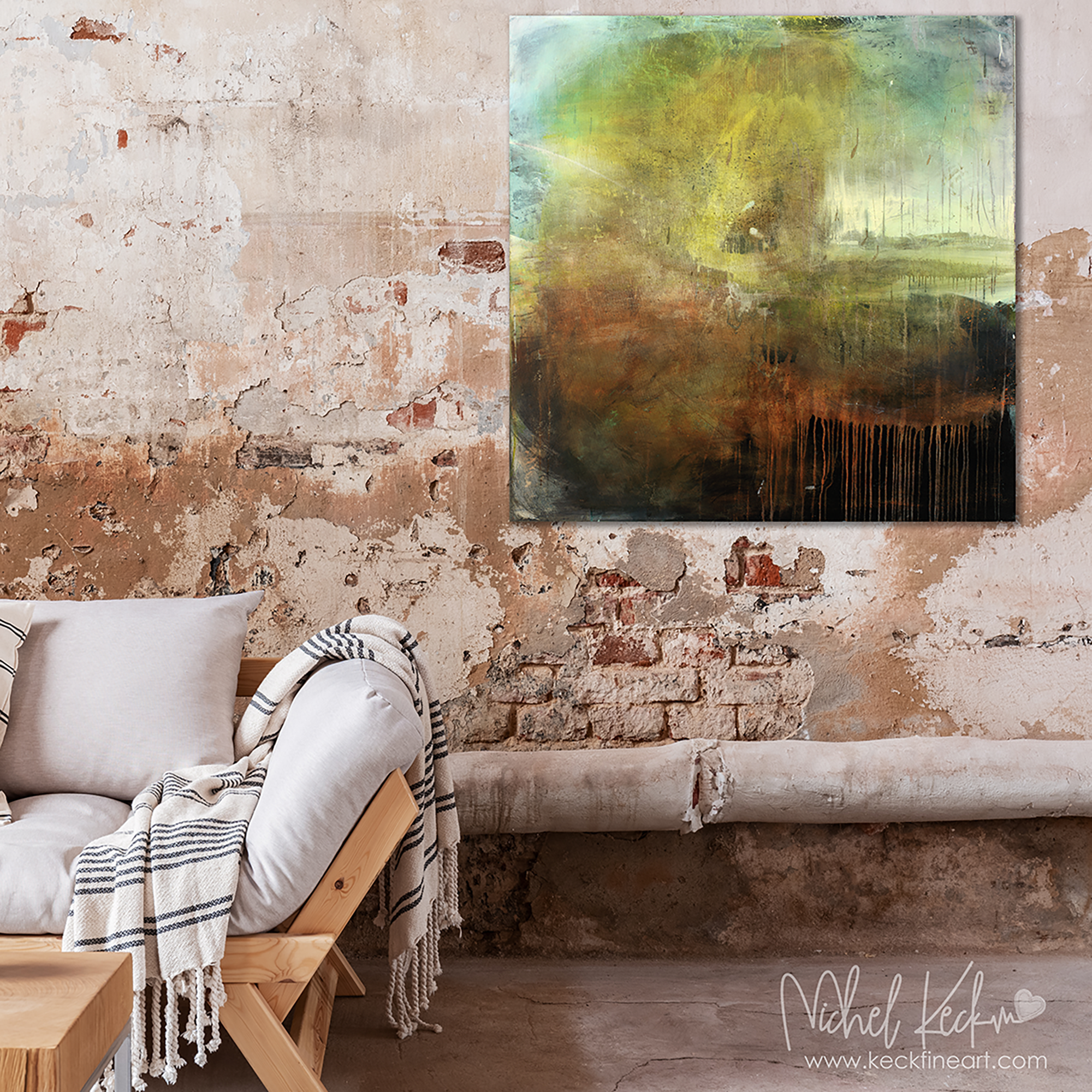 Moody, Organic Abstract Art <br>Canvas Print<br><br> Title: Reloaded
