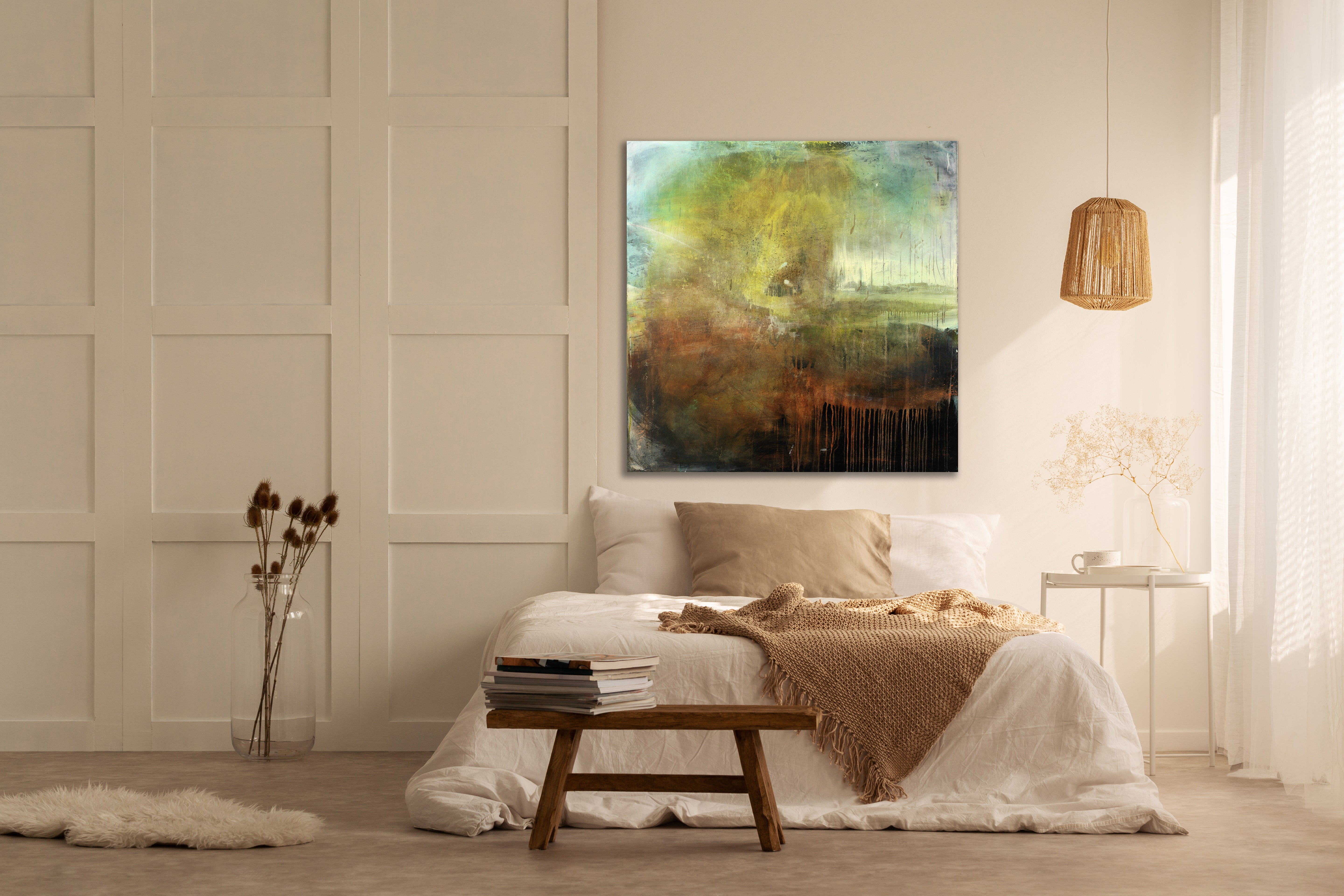 Moody, Organic Abstract Art <br>Canvas Print<br><br> Title: Reloaded
