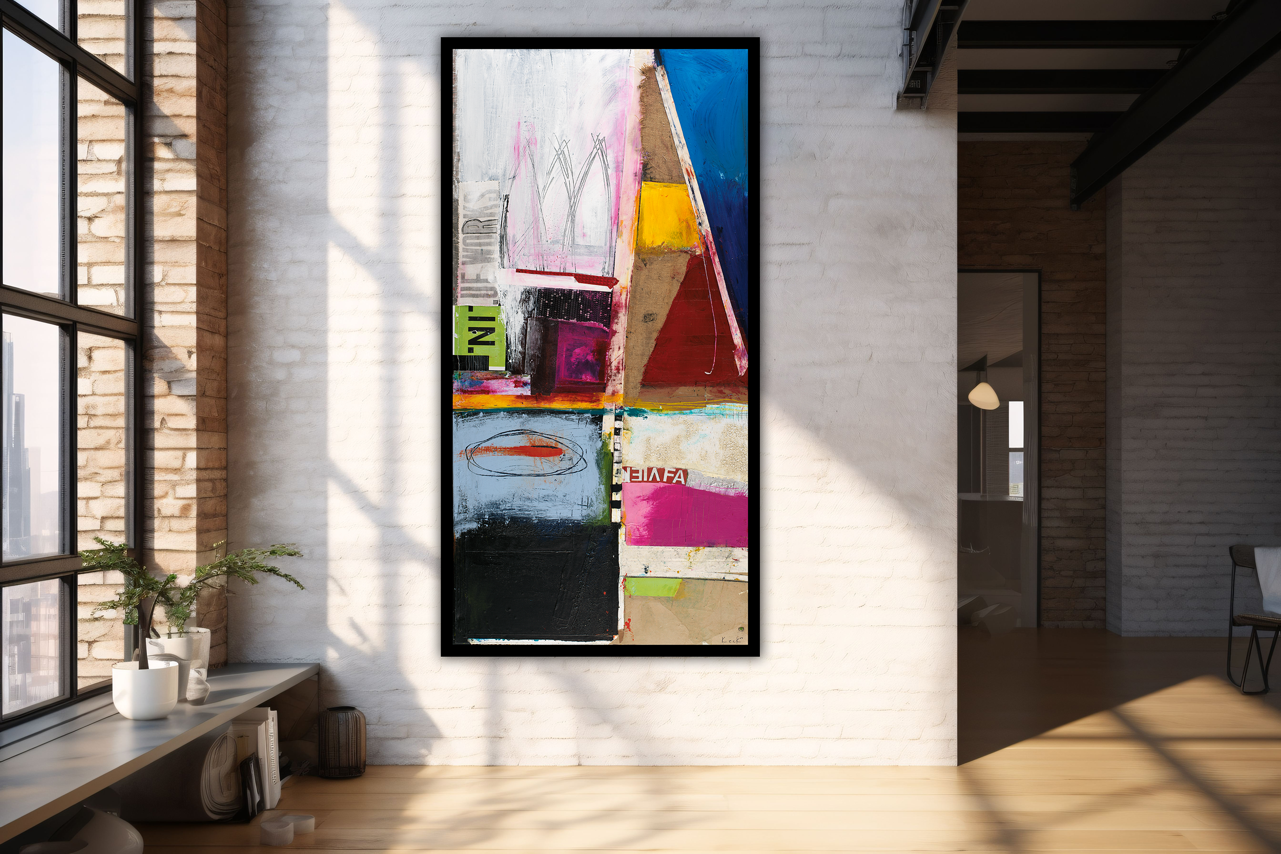 Keck's colorful mixed media paintings and prints bring COLOR and expressive art to any decor.