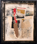 #022403 James 4:10 <br> Original Abstract Cross Art<br> Collage On Reverse Canvas