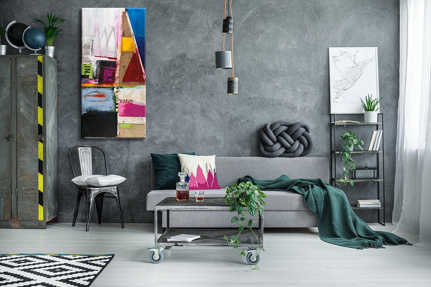 Colorful art for contemporary and modern spaces.  Large colorful art by michel keck