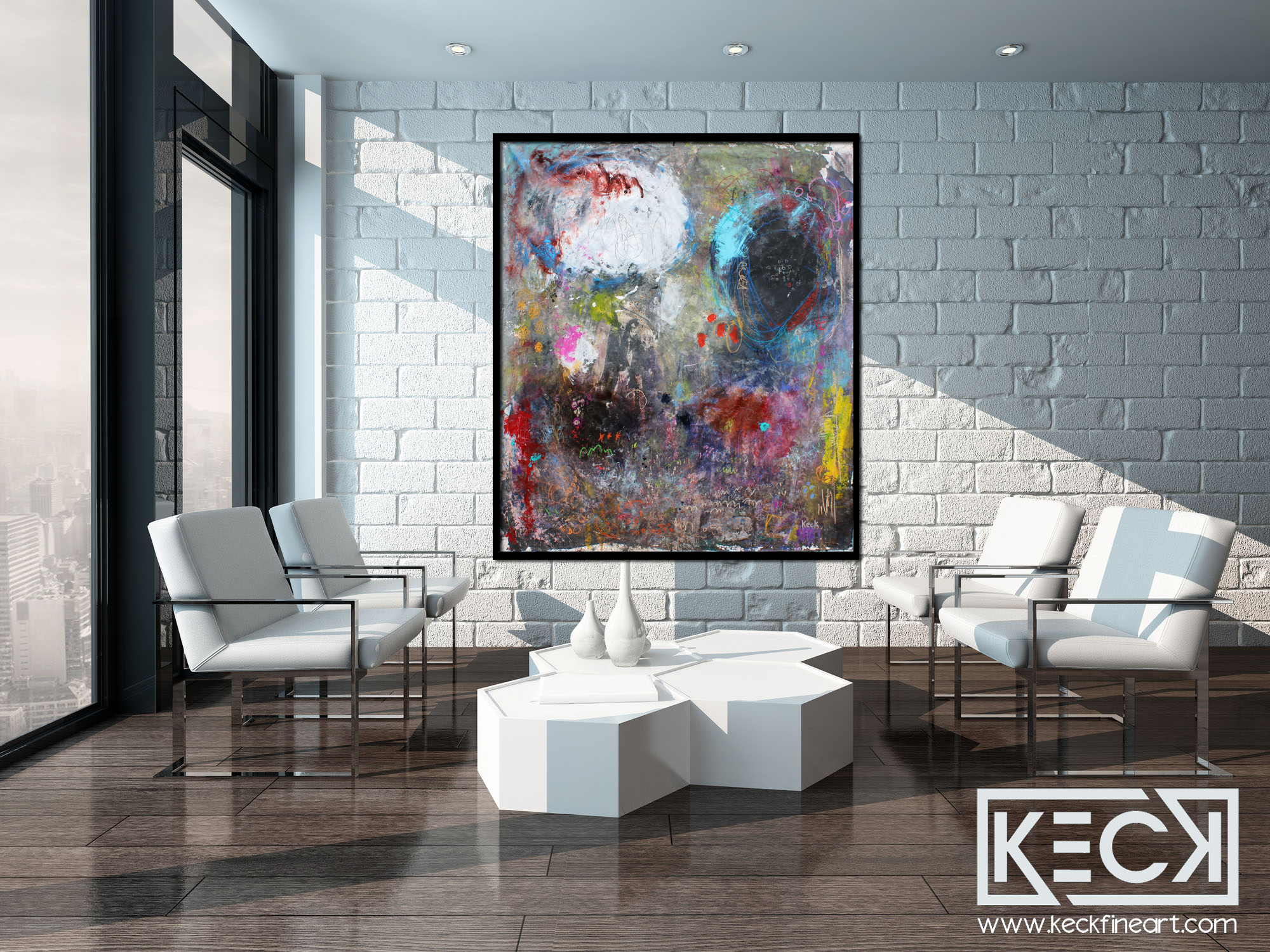 Colorful Abstract Art Prints on Canvas.