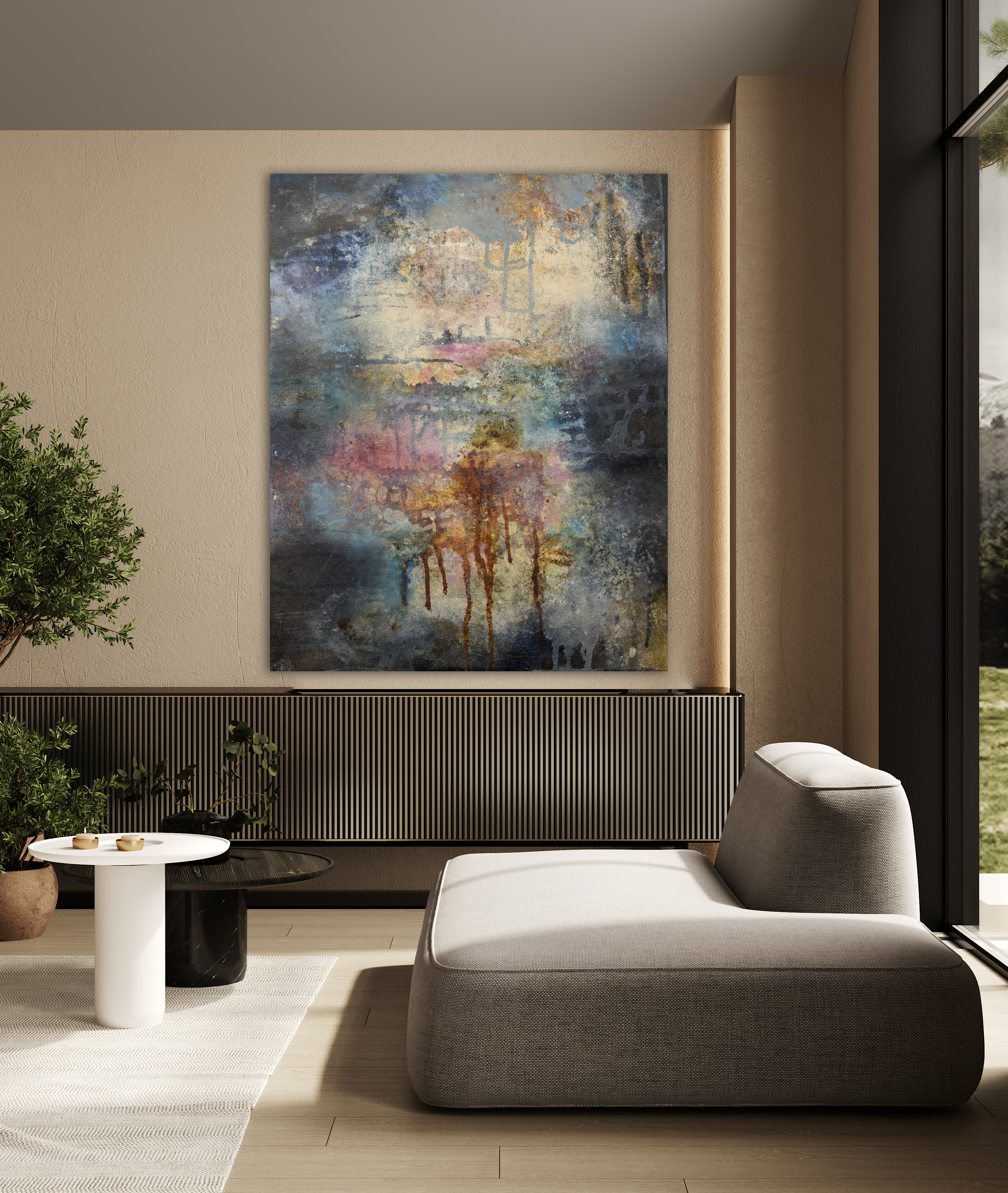 Abstract Canvas Art Print <br> Title: Nothing To Lose II