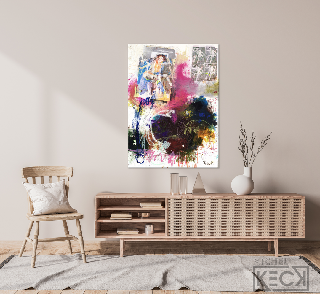 #081217 <br> Shoppin for a New Distraction <br> Mixed Media Art Print