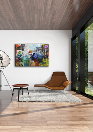 #010707 <br> Abstract Art Canvas Print <br> Title: More To Come