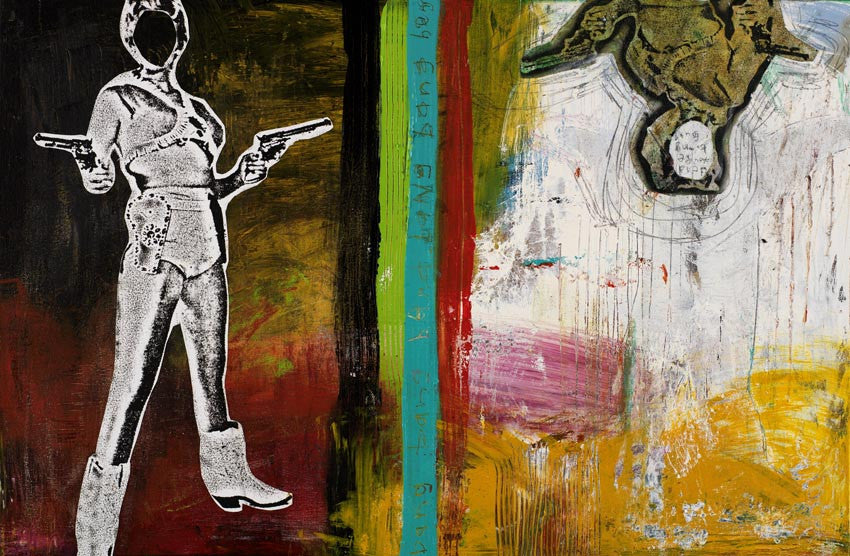 MIXED MEDIA ART Canvas Print of Bang Bang