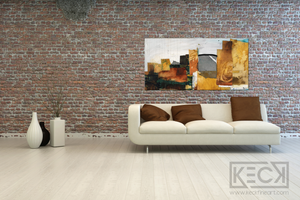 Modern Abstract Skyline Art on Canvas