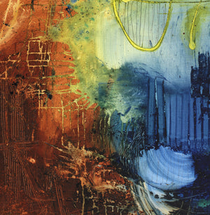 ABSTRACT ART Canvas Print of THROUGH THICK AND THIN #010733