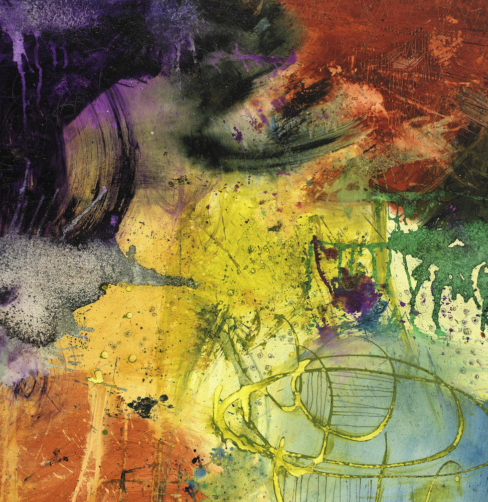 ABSTRACT ART Canvas Print of THROUGH THICK AND THIN #010733