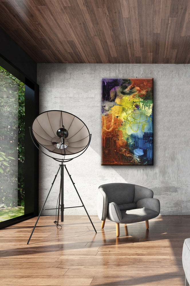 ABSTRACT ART Canvas Print of THROUGH THICK AND THIN #010733