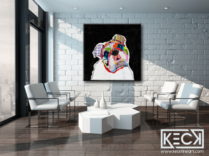 #010907 <br> English Bulldog <br> Dog Art Canvas Print