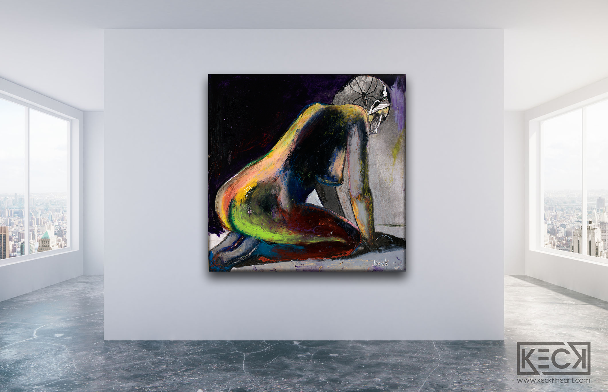 LARGE ABSTRACT CANVAS ART PRINTS BY MICHEL KECK