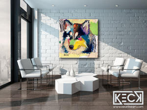 Siberian Husky Art | Colorful Siberian Husky Pop art prints on canvas by MIchel Keck