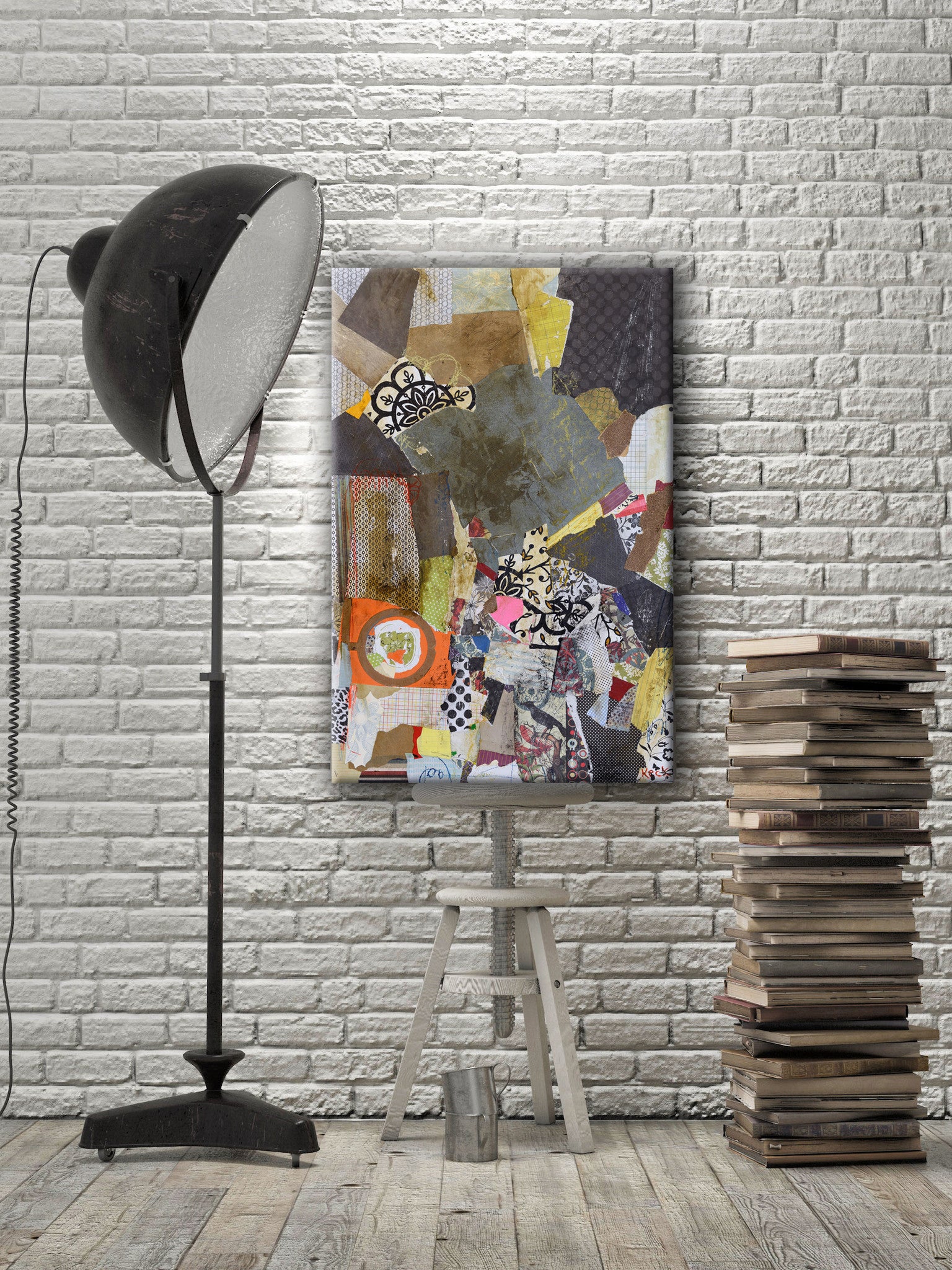 MIXED MEDIA ART Canvas Print of No Rhyme or Reason