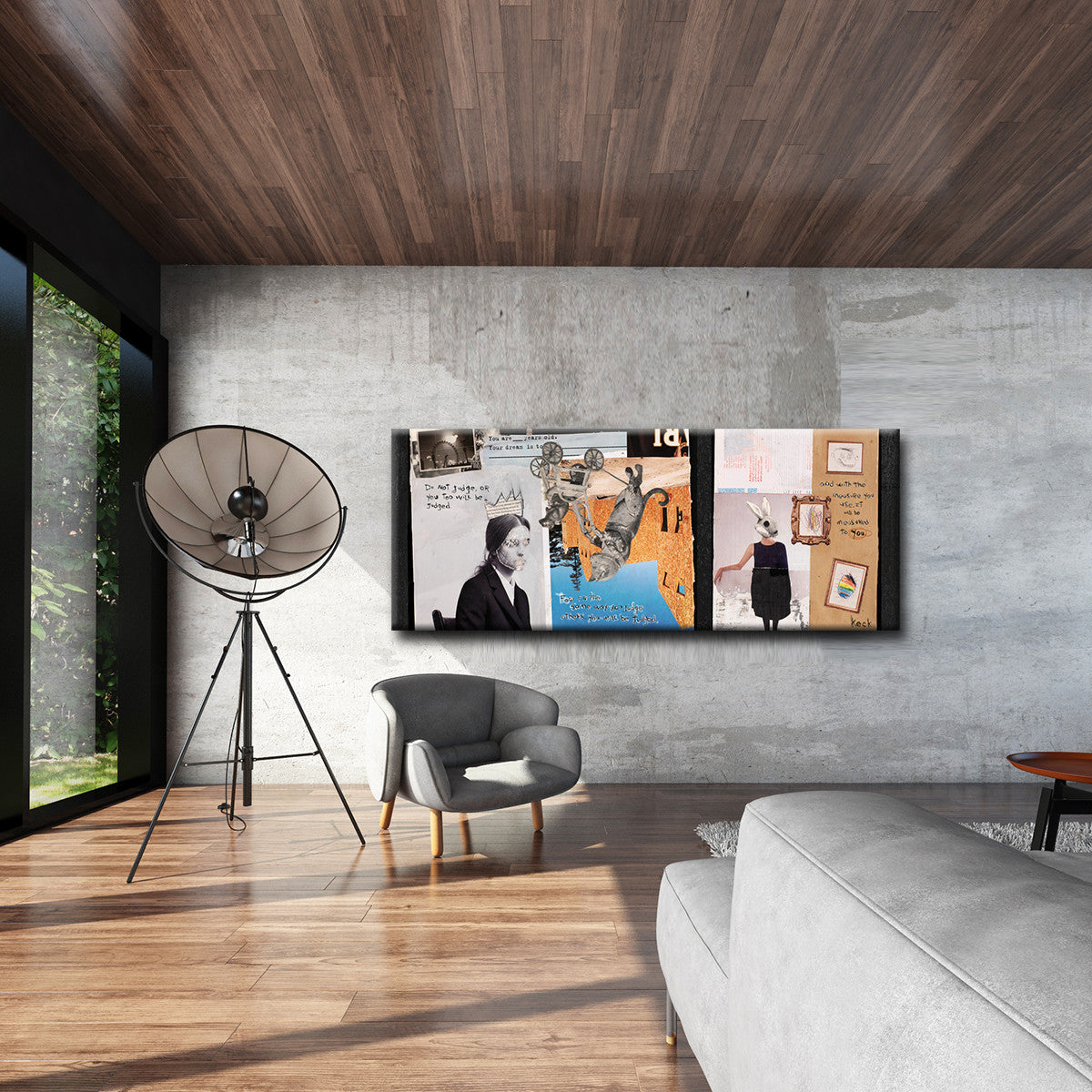 MIXED MEDIA ART Canvas Print of Measure - Matthew 7:1-2