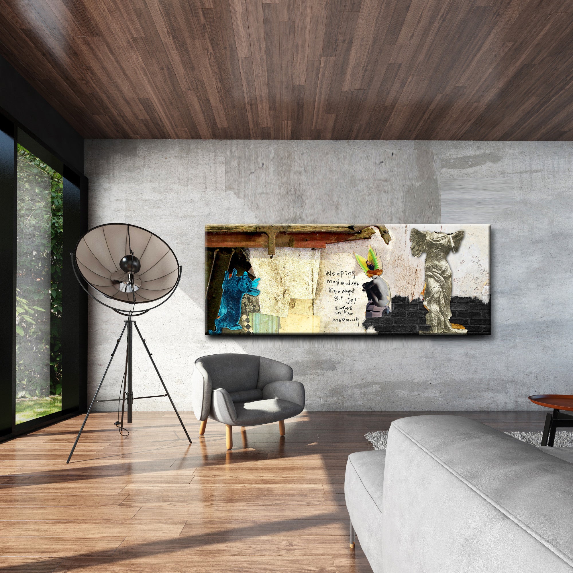 MIX MEDIA ART Canvas Print of Joy Comes in the Morning