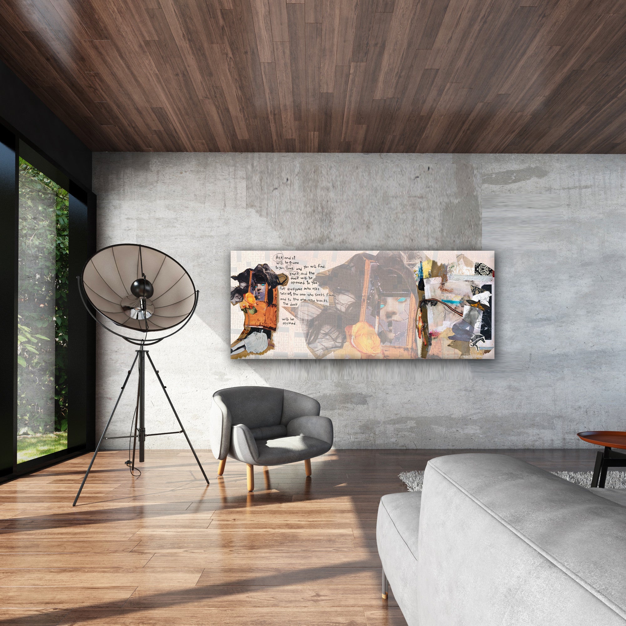 MIXED MEDIA ART Canvas Print of Ask