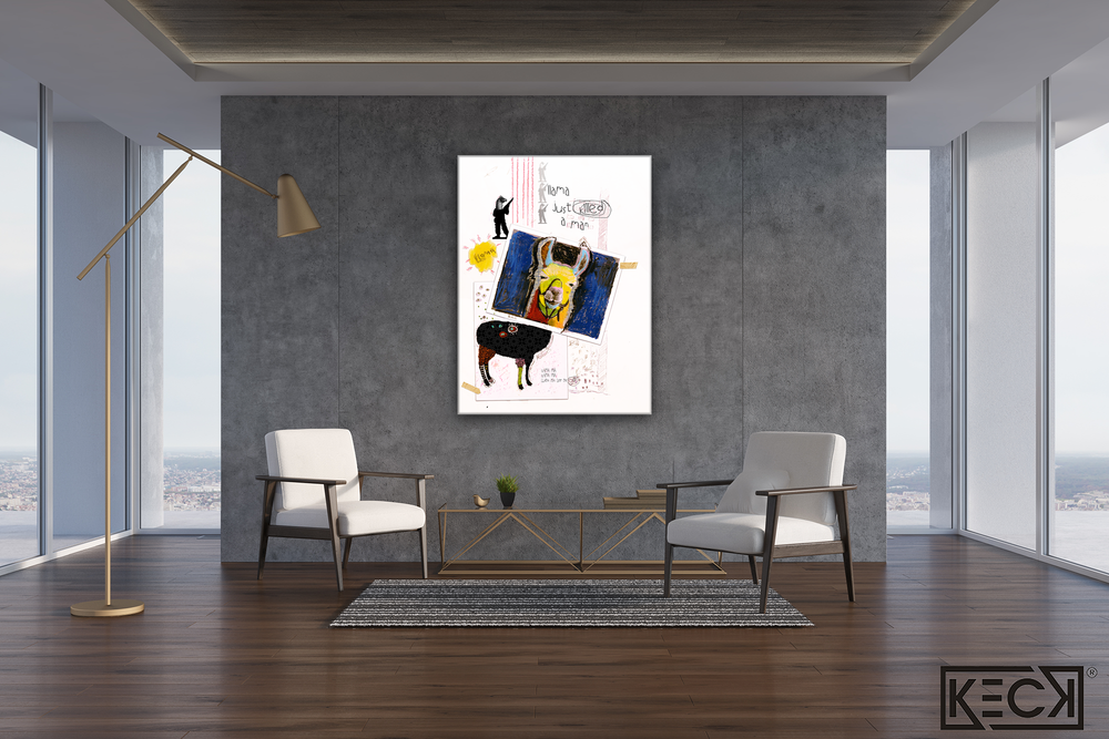 
                
                    Load image into Gallery viewer, funny llama art
                
            