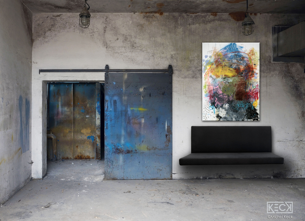 Abstract Canvas Art Print <br>2020 Collection <br>Title:  Eight <br> Michel Keck