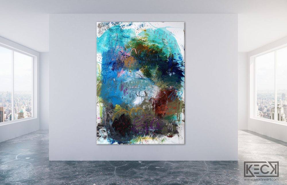 Abstract Canvas Art Print <br>2020 Collection <br>Title:  Eight II<br> Michel Keck