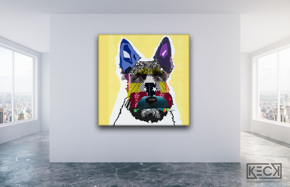 
                
                    Load image into Gallery viewer, Abstract Dog Art Collage Canvas Prints Forsale
                
            