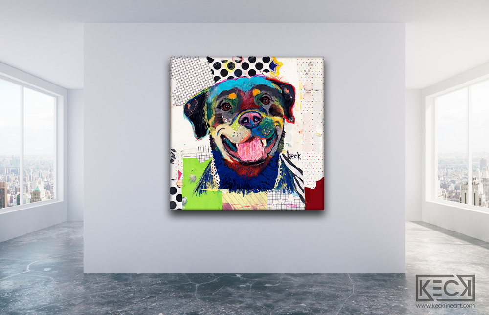 
                
                    Load image into Gallery viewer, Abstract Dog Art Collage Canvas Prints Forsale
                
            