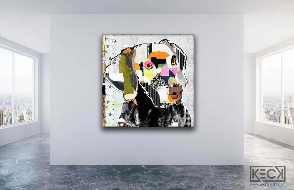 
                
                    Load image into Gallery viewer, Abstract Dog Art Collage Canvas Prints Forsale
                
            