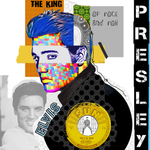 ELVIS PRESLEY COLLAGE ART MIXED MEDIA PRINT