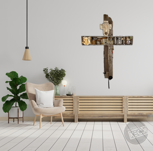 Found Object Art Gallery Online.  Upscale contemporary found object cross art