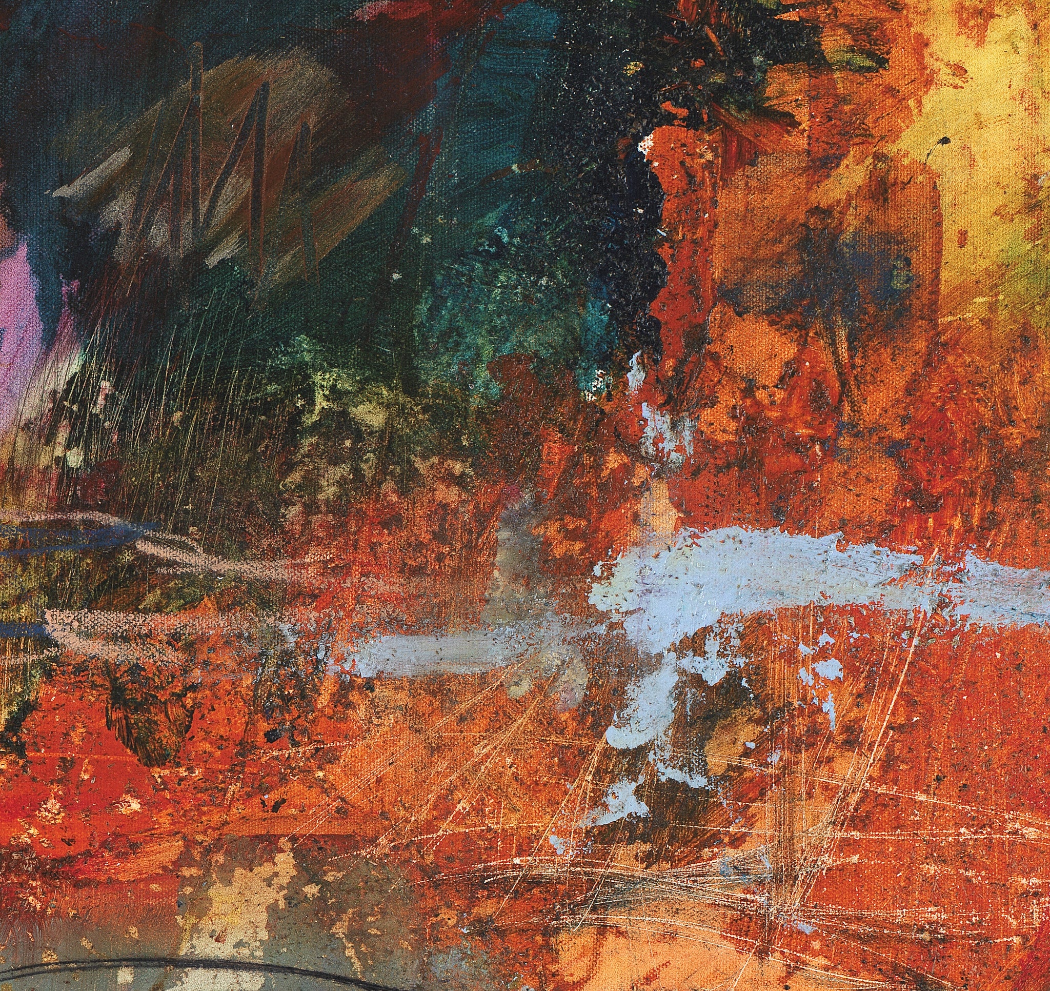 Colorful Abstract Art <br>Canvas Print<br>Paper Cut III
