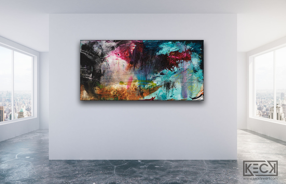 LARGE ABSTRACT CANVAS ART PRINTS BY MICHEL KECK