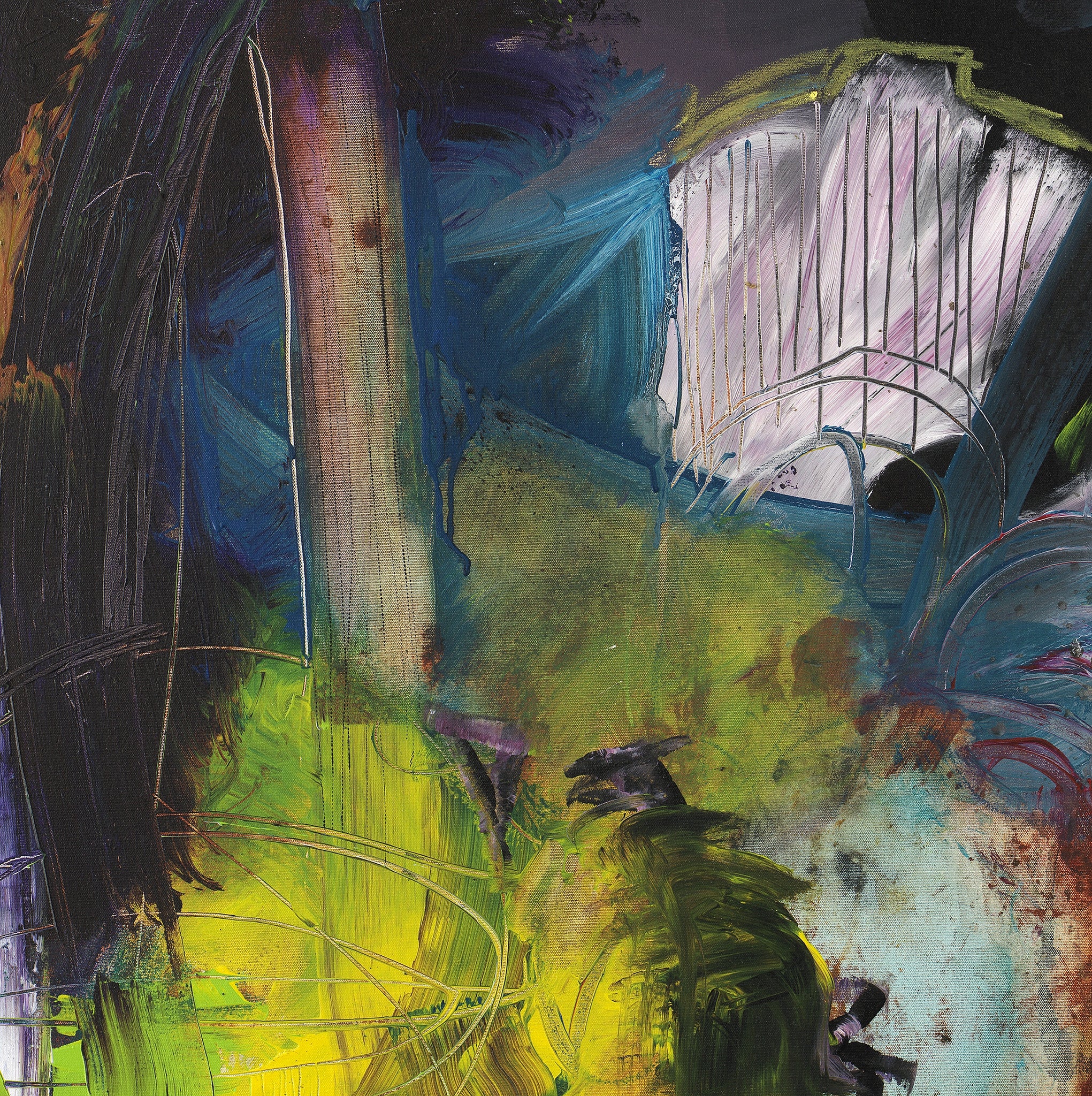 Colorful Abstract Art<br>Canvas Print<br> Paper Cut V