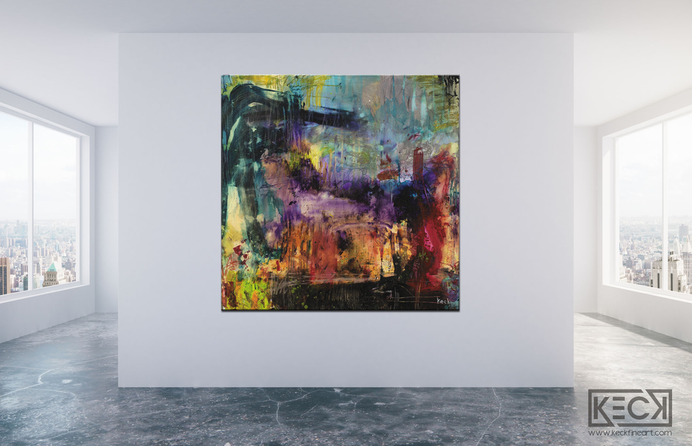 BEAUTIFUL COLORFUL ABSTRACT ART BY MICHEL KECK
