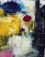 ABSTRACT ART Canvas Print of When Push Comes to Shove