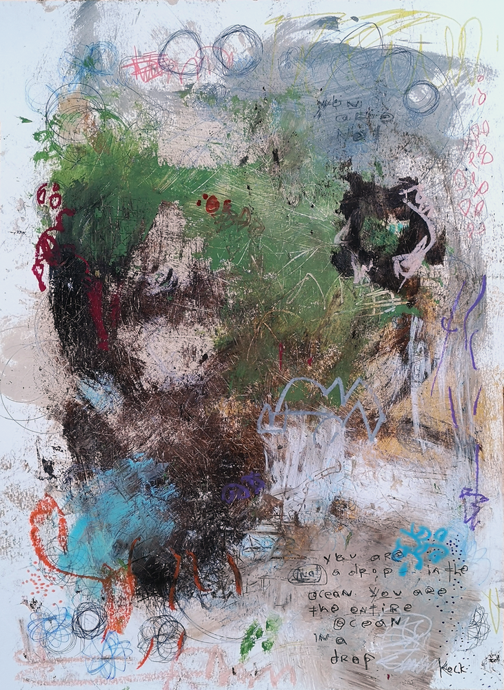 Abstract Canvas Art Print <br>2020 Collection <br>Title:  in a drop<br> Michel Keck