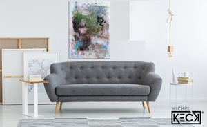 Abstract Canvas Art Print <br>2020 Collection <br>Title:  in a drop<br> Michel Keck