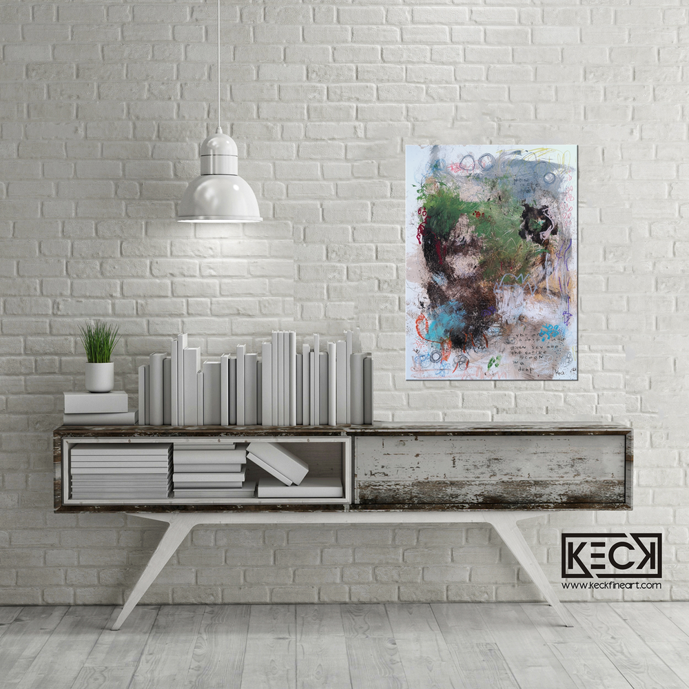 Abstract Canvas Art Print <br>2020 Collection <br>Title:  in a drop<br> Michel Keck