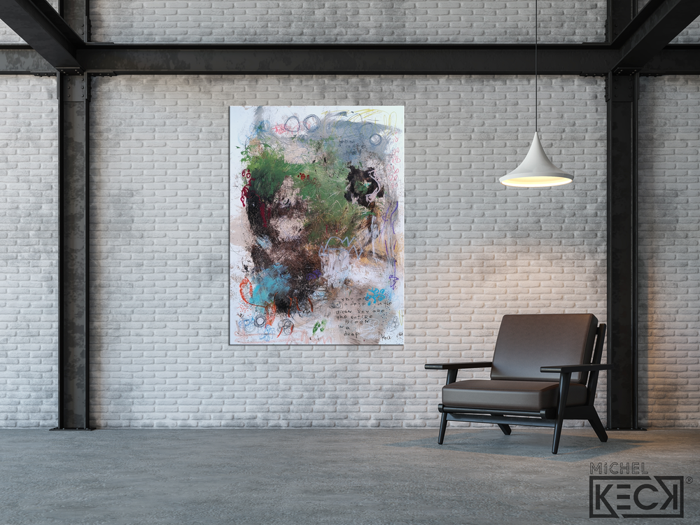 Abstract Canvas Art Print <br>2020 Collection <br>Title:  in a drop<br> Michel Keck