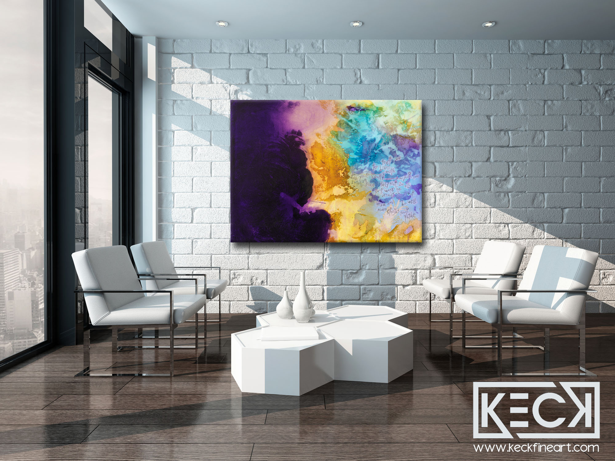 Abstract Scripture Art<br>Canvas Print<br> Proverbs 3