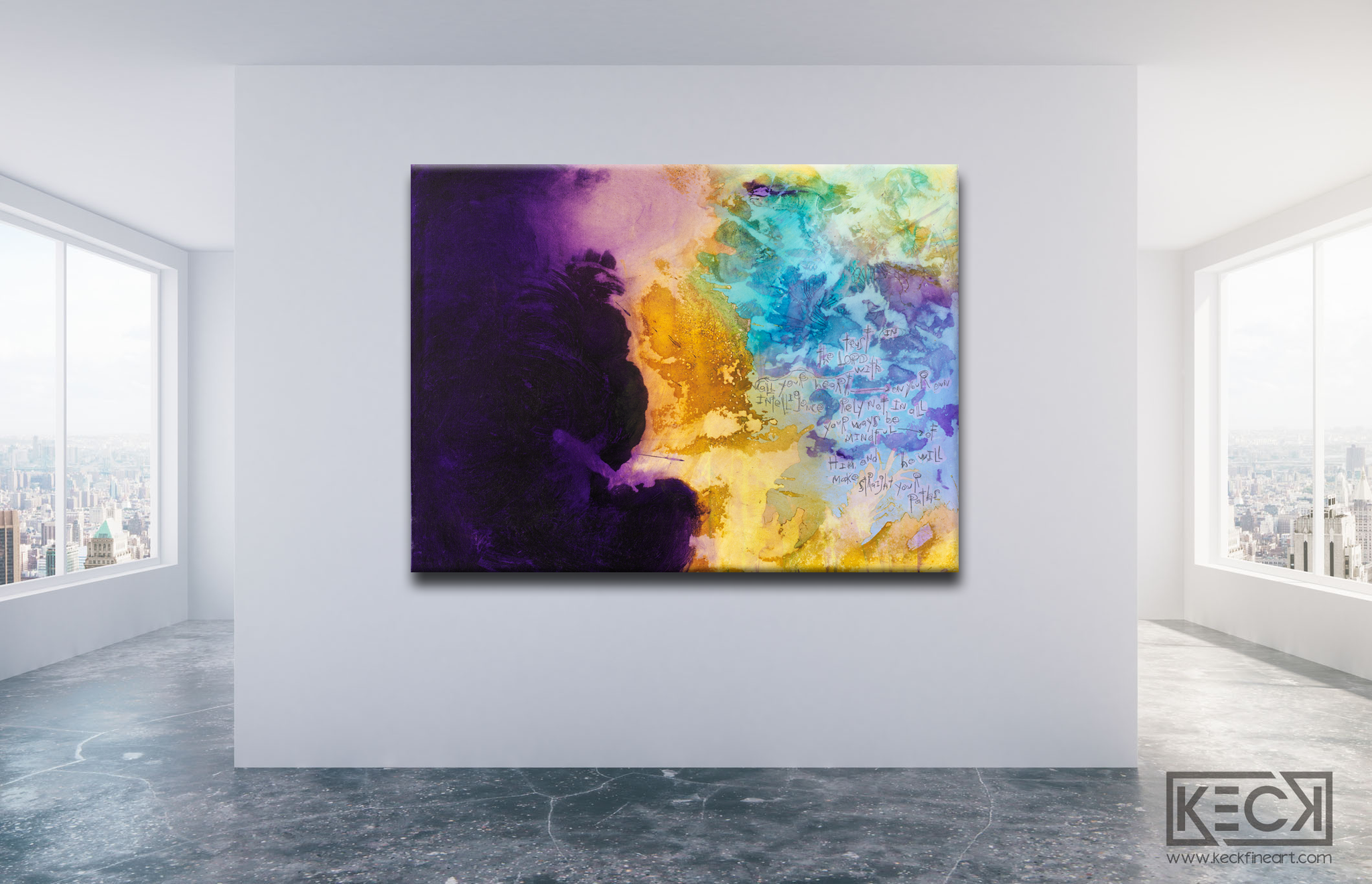Abstract Scripture Art<br>Canvas Print<br> Proverbs 3
