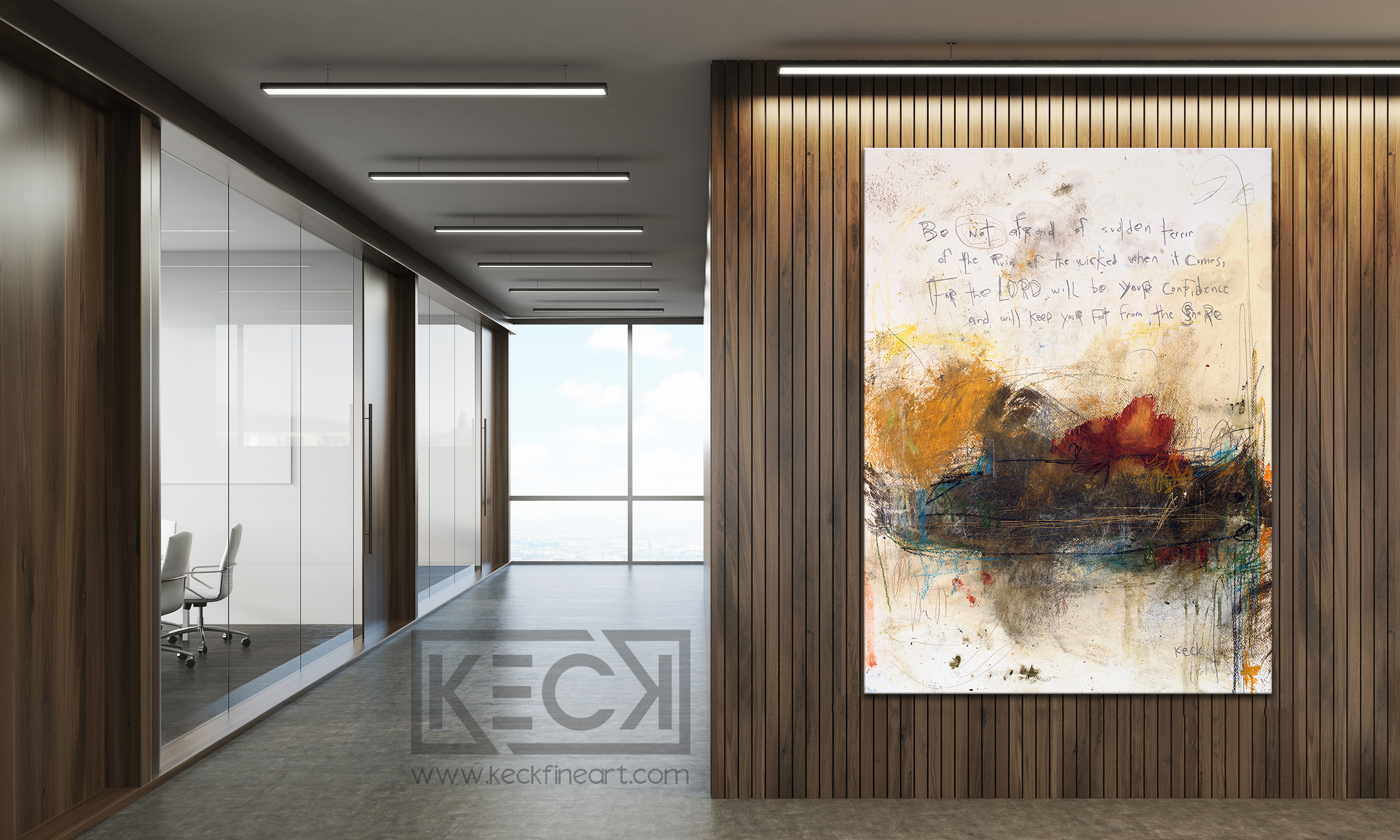 Abstract Scripture Art<br>Canvas Print <br> Proverbs 3: 25-27