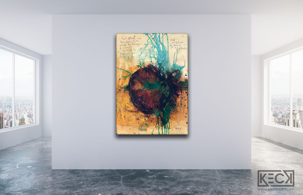 LARGE ABSTRACT CANVAS ART PRINTS BY MICHEL KECK