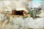#050808 <br>Abstract Art Canvas Print <br> Title: The Last Laugh