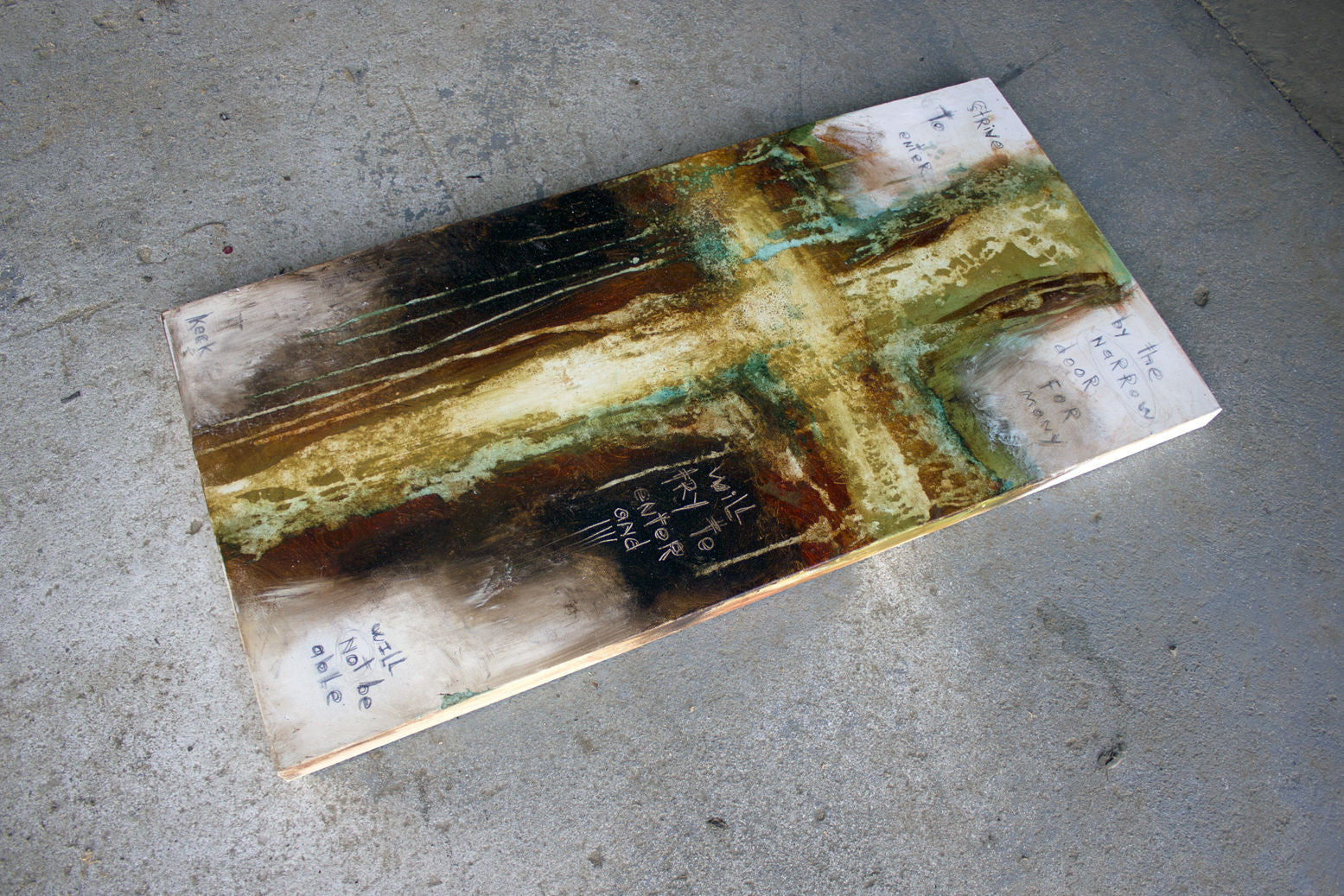 Abstract Cross Art <br>Canvas Print<br> Luke 13:24