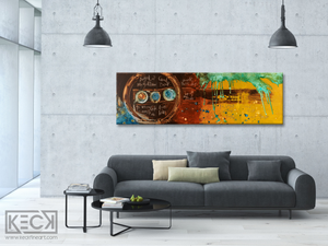 Big Canvas Print with Guardian Angel Prayer 