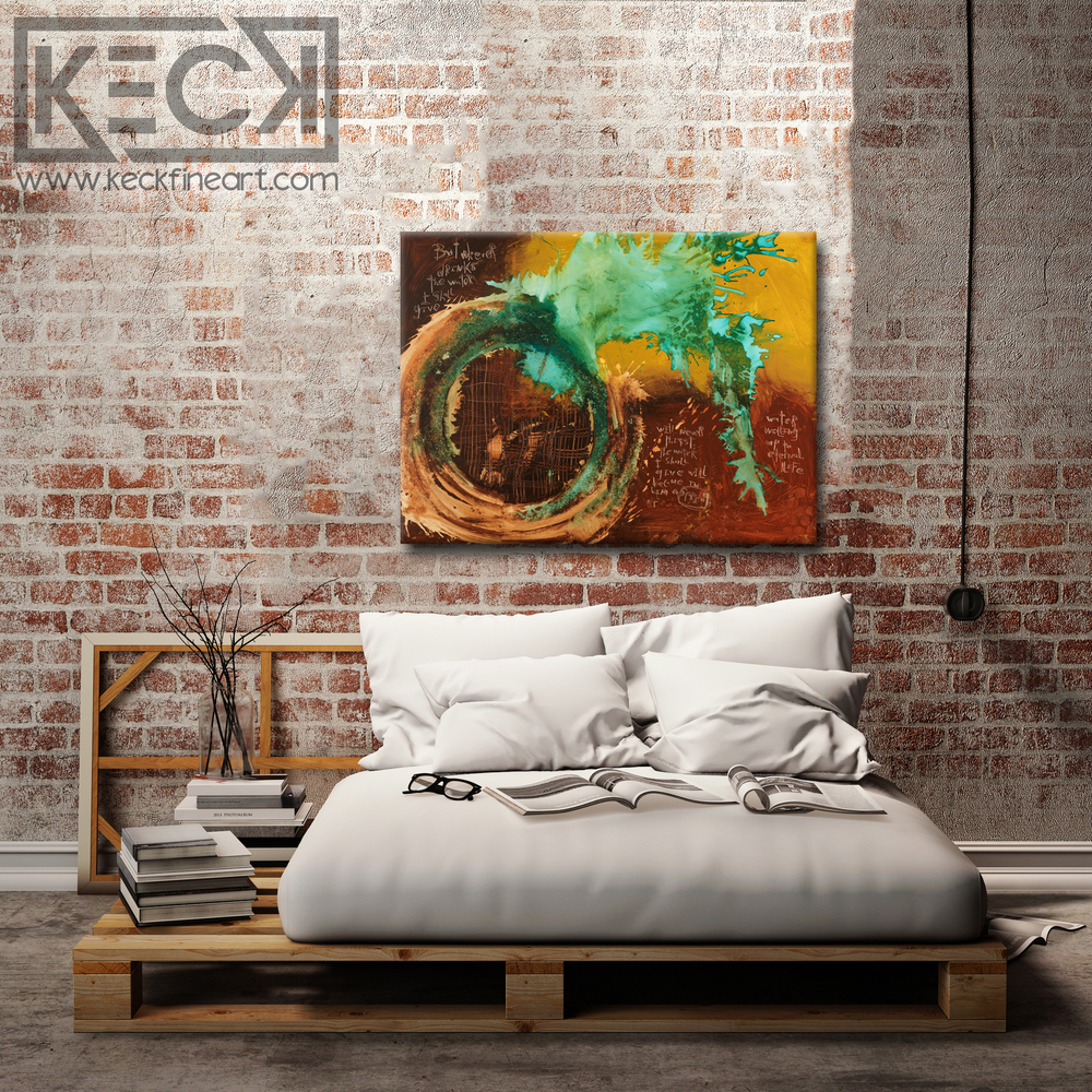#060607  <br> John 4:14 <br> Canvas Art Print