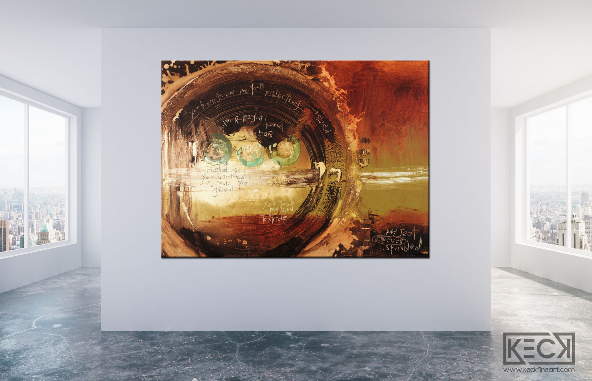 Christian inspired art.  Art prints with a positive message.  Abstract art with scripture, prayer and crosses.